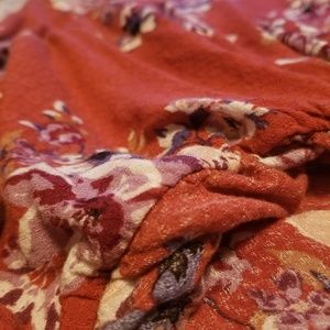 Pink Rose Red Floral Blouse